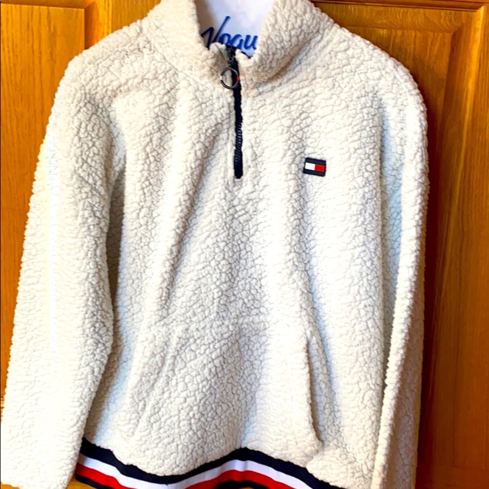 Tommy Hilfiger sherpa quarter zip jacket (medium)